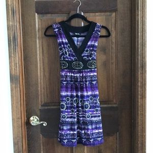 Purple patterned dress